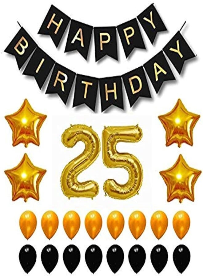 Theme My Party Happy Birthday Party Balloons, Supplies & Decorations Set, Black & Gold (25th Year) - pzsku/Z0A6EB28A730487C8BF15Z/45/_/1718141379/9c1a4fef-6fe9-43e5-9221-fbbdcf2e6648