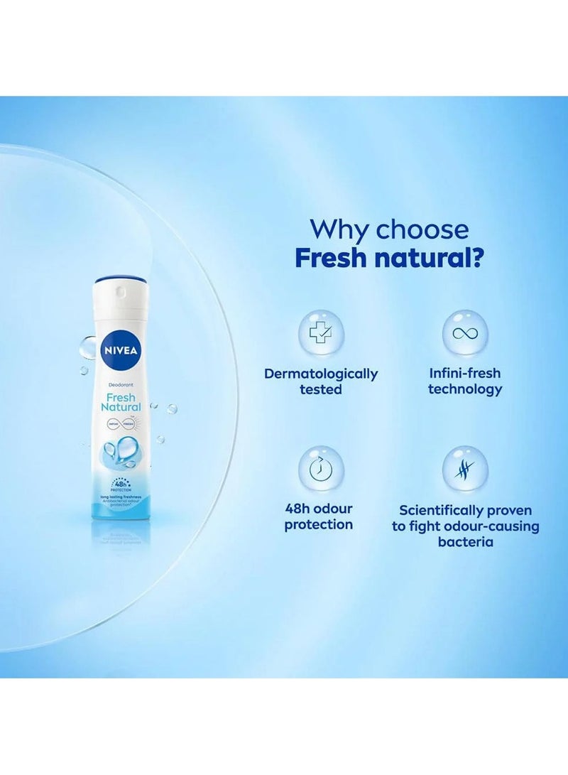 Nivea Deodorant Spray Fresh Natural - 150ml - Image 2
