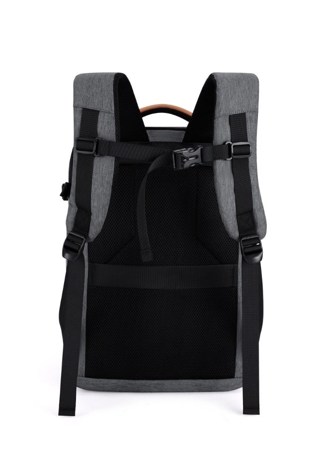 BAGSMART Grey Falco 40L Expandable Airline Approved Carry On Travel Backpack