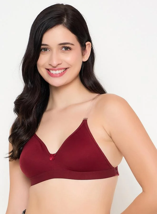 كلوفيا حمالة صدر تيشيرت قطنية تغطية كاملة غير مبطنة وبلا أسلاك