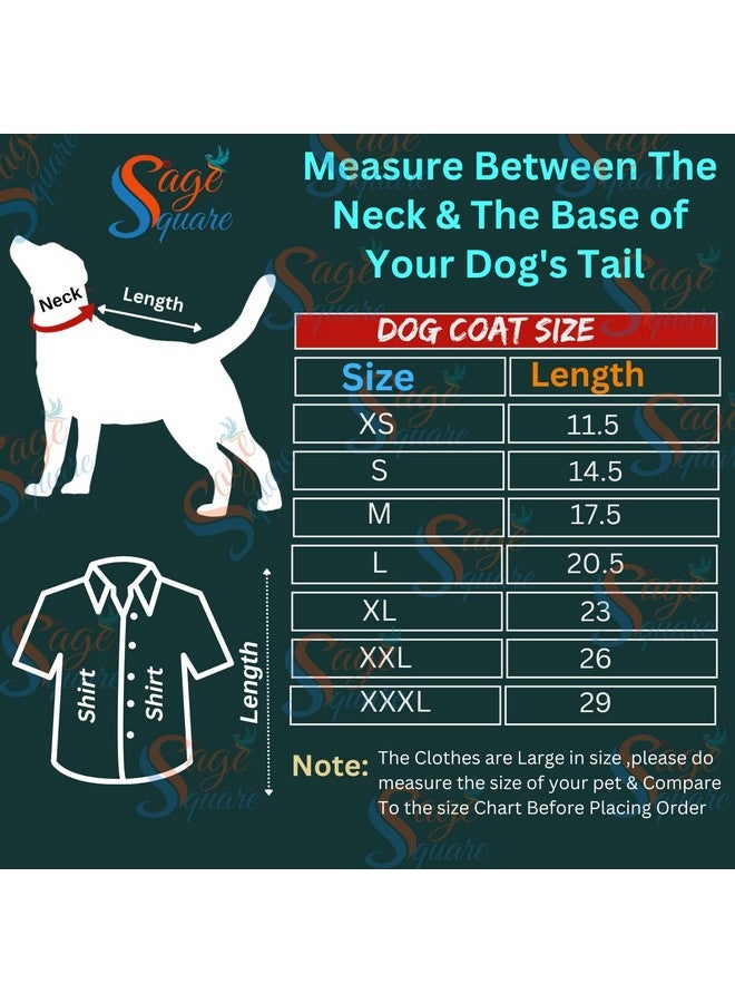 سايج سكوير معطف الكلب الملون الشتوي - حماية من جميع الأحوال الجوية، مقاوم للرياح، بطانة من الصوف المريحة، أشرطة قابلة للتعديل، تصميم متين، أنيق، مريح، سترة (كريمي وأبيض، صغير) - Image 2