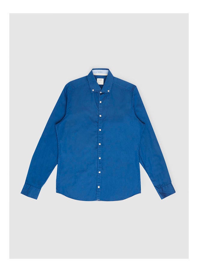 Olymp - Collared Neck Long Sleeve Plain/Basic Shirt - Image 1