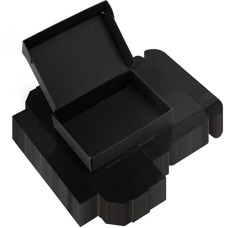 Rempry 40 Pack 9x6x2 Inches Black Shipping Boxes, Cardboard Corrugated Mailer Boxes for Packaging Small Business, Small Gift Boxes for Mailing Present - Image 1