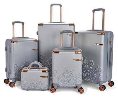 LIMRA Luggage set 5 pieces travel Bags with a distinctive design from limra silver
