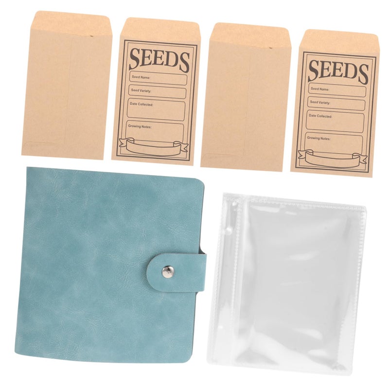 Green Plant Album Set With Clear Envelopes And Pockets For Garden Storage Binder - Image 2