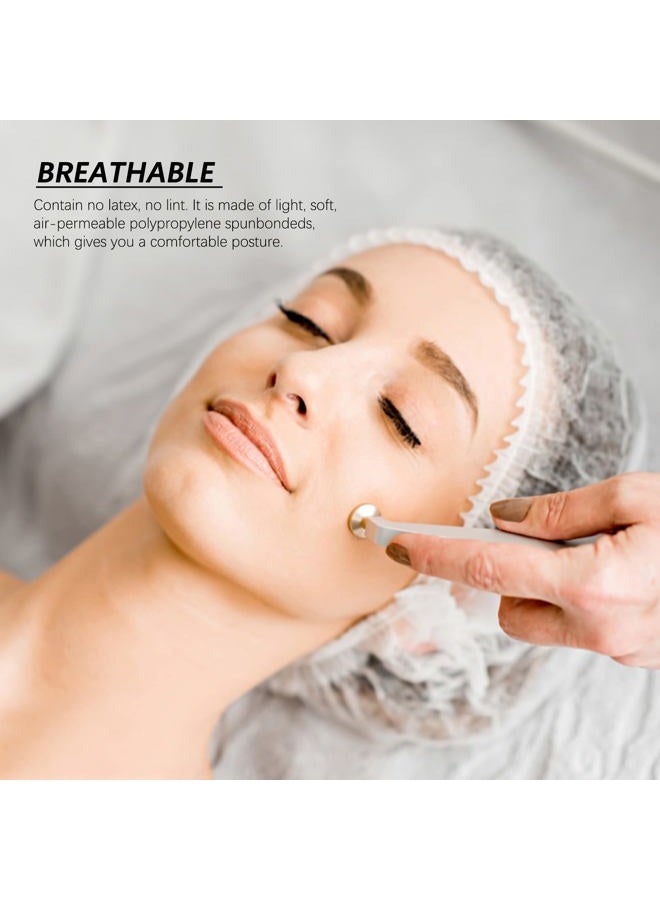 Wecolor 100 Pack 21" Disposable Nonwoven Bouffant Caps Hair Net for Hospital Salon Spa Catering and Dust-Free Workspace (White) - Image 4