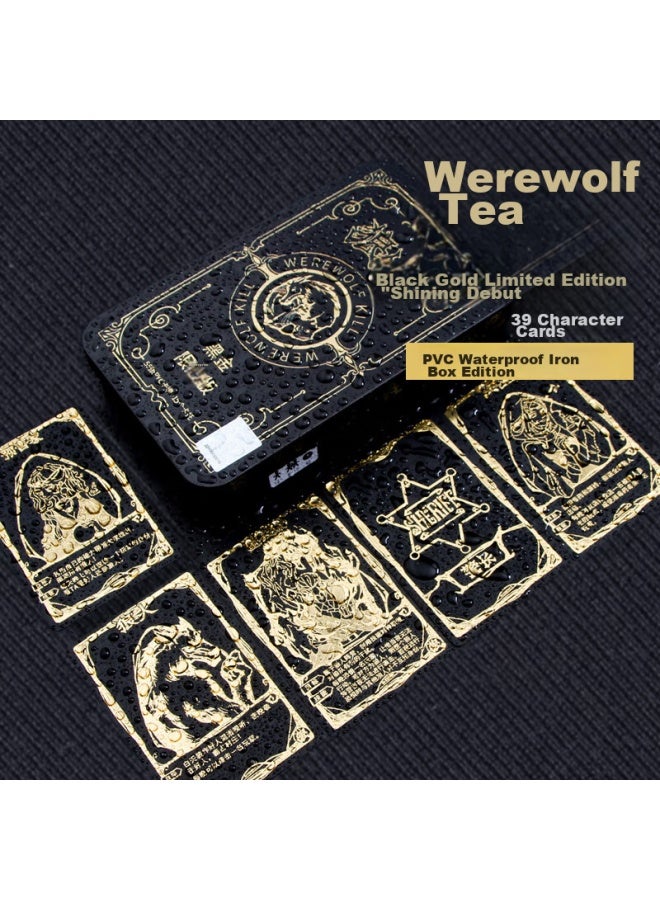 Werewolf Wolf Hunt Card Game Board Game, Dark Gold Premium Edition, Complete Set Of Wolf Hunt, Dark Night, Please Close Your Eyes And Kill, Game Set - Image 1