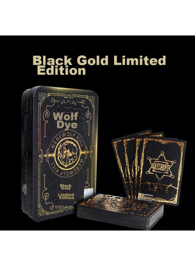 Werewolf Wolf Hunt Card Game Board Game, Dark Gold Premium Edition, Complete Set Of Wolf Hunt, Dark Night, Please Close Your Eyes And Kill, Game Set - Image 4