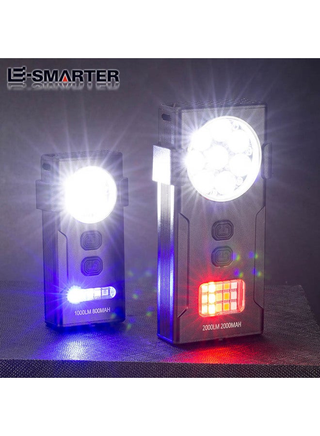 Explosions Strong Magnetic Adsorption Mini Portable Keychain Work Light Type-c Fast Charge XTE * 8 Work Light-Color:D84 Four-eye Flat Work Light  - Image 3