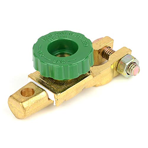 Jtron 400A Top Post Battery Master Disconnect Switch, Power Master Quick Disconnect Cut Off Isolator Switch for Car Boat Truck RV (Plated Copper) - Image 2