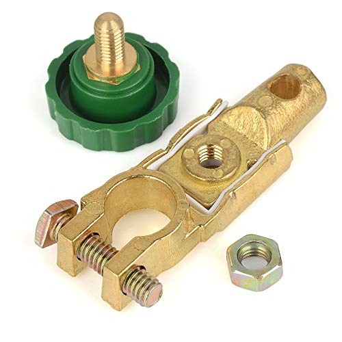 Jtron 400A Top Post Battery Master Disconnect Switch, Power Master Quick Disconnect Cut Off Isolator Switch for Car Boat Truck RV (Plated Copper) - Image 4