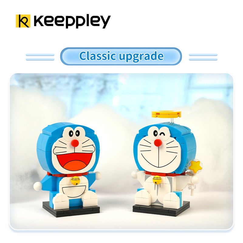 Keeppley Doraemon Building Blocks Blue Fat Doll Christmas Square-Headed Cat Gift For Boys And Girls A0115 - Image 4