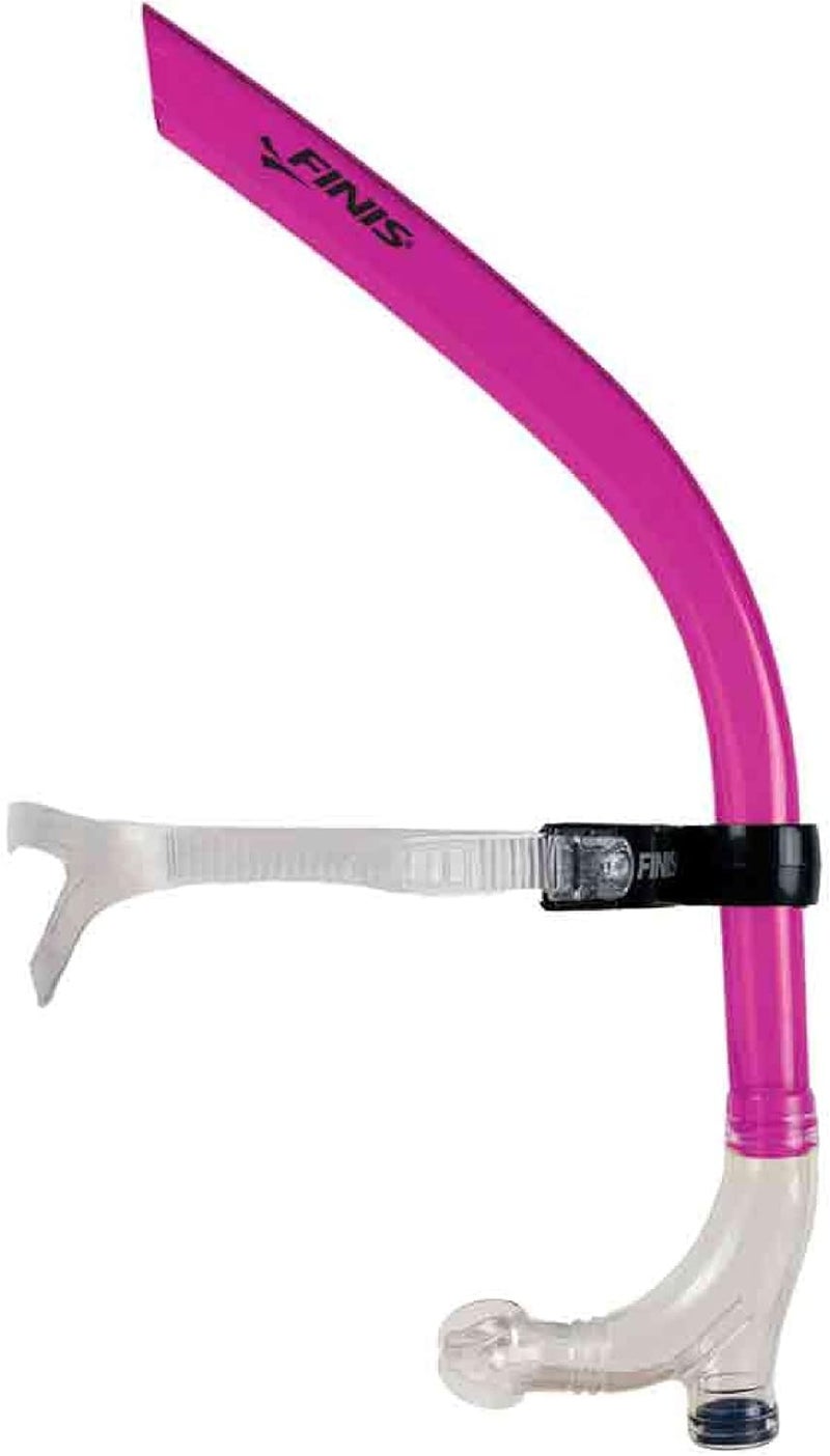FINIS Original Swimmerâ€™s Snorkel - Center-Mount Design - For Swim Training - Adjustable Fit - Purge Valve - Pink - Adult - Image 1