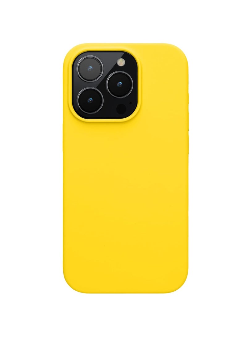 جراب سيليكون أصفر لهاتف iPhone 16 Pro Max (6.9 بوصة) - غطاء ناعم الملمس مقاوم للصدمات، ملائم بشكل نحيف، قبضة مضادة للانزلاق، مقاوم للخدش، جراب واقٍ متين من مادة TPU لهاتف Apple iPhone 16 Pro Max