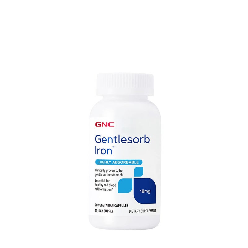 GNC Gentlesorb Iron 18mg Supplement Supports Healthy Red Blood Cell Formation 90 Servings
