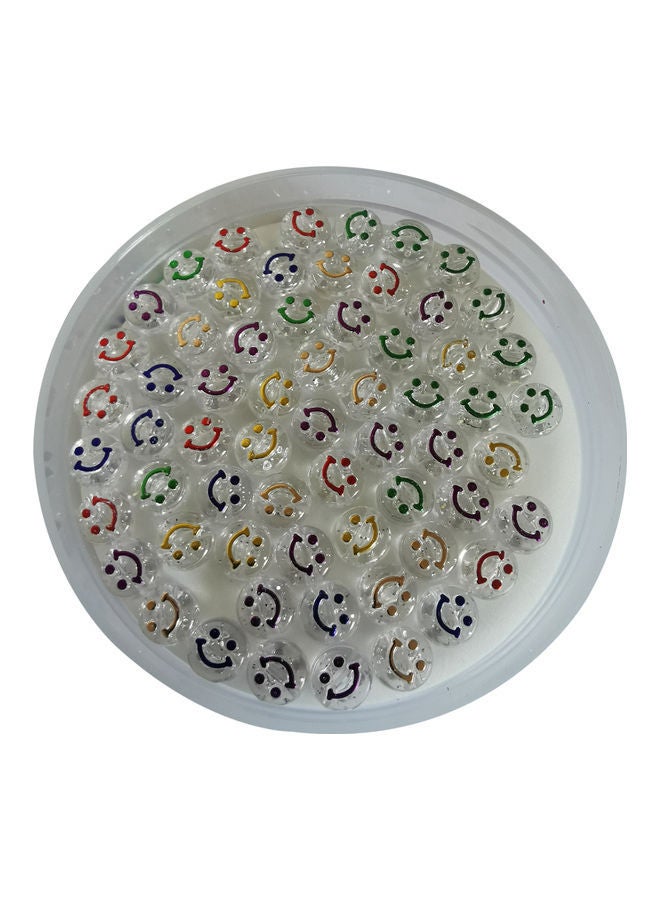 نيبمينينت مجموعة خرز بتصميم وجه مبتسم لأعمال الحرف اليدوية مكونة من 300 قطعة 0.10x0.6سم - Image 2