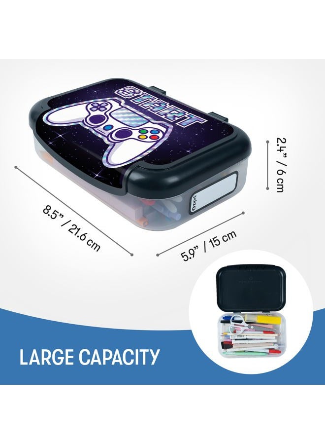ZIPIT Large Recycled Plastic Pencil Box for Kids | Gaming Pencil Case for School | Large Capacity Pencil Pouch for Boys - Image 3