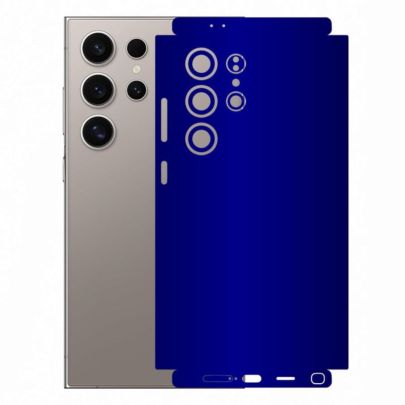 AtOdds Mobile Skin Sticker Wrap Compatible with Samsung S24 Ultra (5g) | Scratchproof Matte Finish | Full Coverage for All Sides & Camera Protection (Design - Cobalt Blue) - Image 1