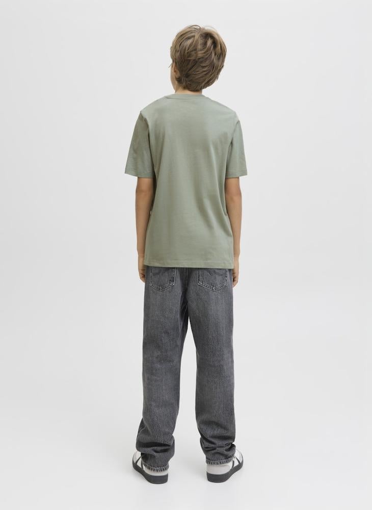 Jack & Jones Junior Kids 2 Pack Log Crew Neck T-Shirt - Image 2
