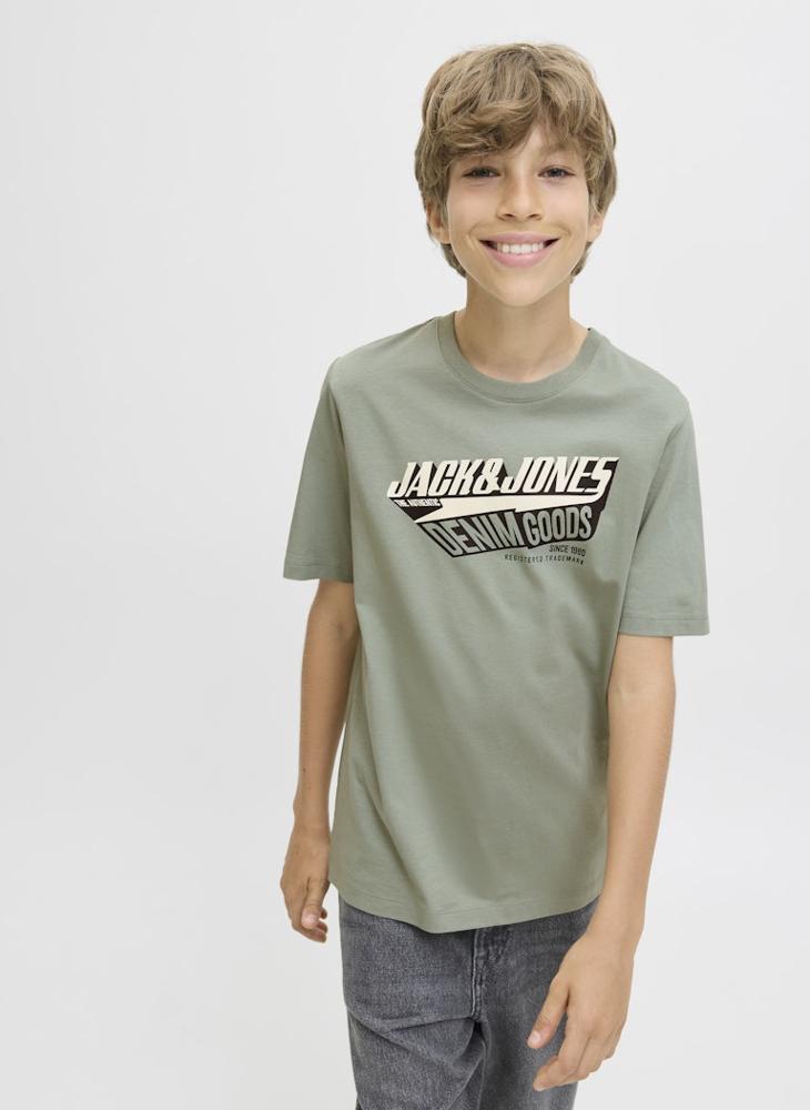 Jack & Jones Junior Kids 2 Pack Log Crew Neck T-Shirt - Image 3