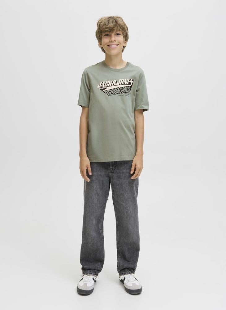Jack & Jones Junior Kids 2 Pack Log Crew Neck T-Shirt - Image 4