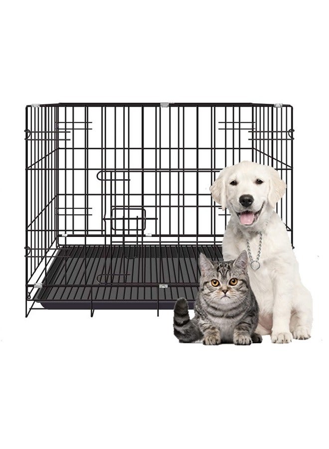 HUMJO Foldable Pet Cage with Removable Tray for Puppies Dogs Cats Rabbits or Other Small Pet for Pet Transport - Image 1