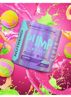 نوتريند Pump Pre Workout Zero Caffeine 225 Grams, Rainbow  - Image 3