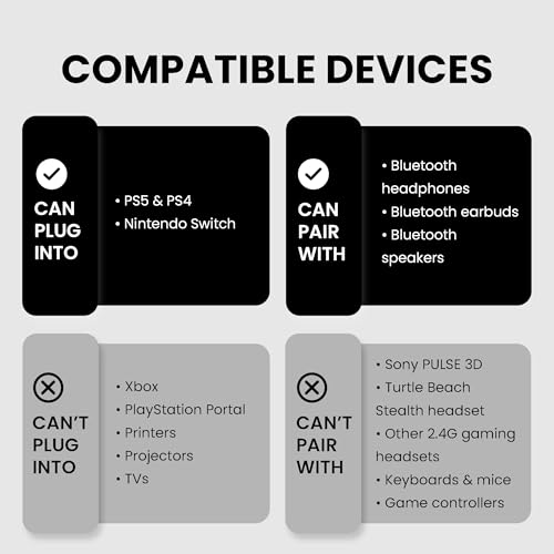 Avantree DG80-Gaming - USB Bluetooth 5.3 Adapter Dongle for PS5 & Gaming Consoles, with aptX-Adaptive & Low Latency, Wireless Audio Transmitter to Bluetooth Headphones & Earbuds - Image 3