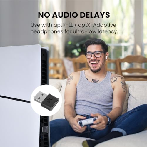 Avantree DG80-Gaming - USB Bluetooth 5.3 Adapter Dongle for PS5 & Gaming Consoles, with aptX-Adaptive & Low Latency, Wireless Audio Transmitter to Bluetooth Headphones & Earbuds - Image 2