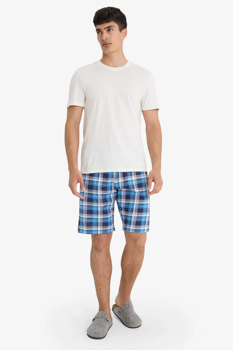 ديفاكتو Regular Fit Checkered Pocket Shorts Pyjamas Bottoms