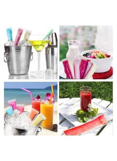 Y&D 200 Pcs Popsicle Bags, Disposable Molds Ice Pop Mold Bags with Silicone Funnel, for DIY Healthy Snacks, Yogurt, Juice and Fruit Smoothies  - Image 4
