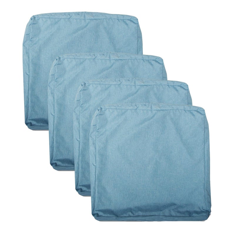 youngseahome Patio Seat Cushion Covers Washable Slip Covers Replacement Waterproof Outdoor Furniture Chair Cushion Pillow Seat Cover for Couch Garden Sofa Water Blue 24""?22""?4""(4 Covers Only) - Image 5