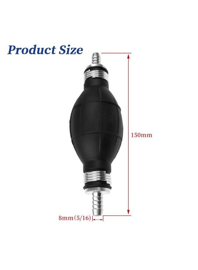 JRL Fuel Pump Fuel Line Hand Primer Bulb 8mm 5/16‘' inch Rubber fit for Car/Boat/Marine/Motorcycle 9001080A - Image 2