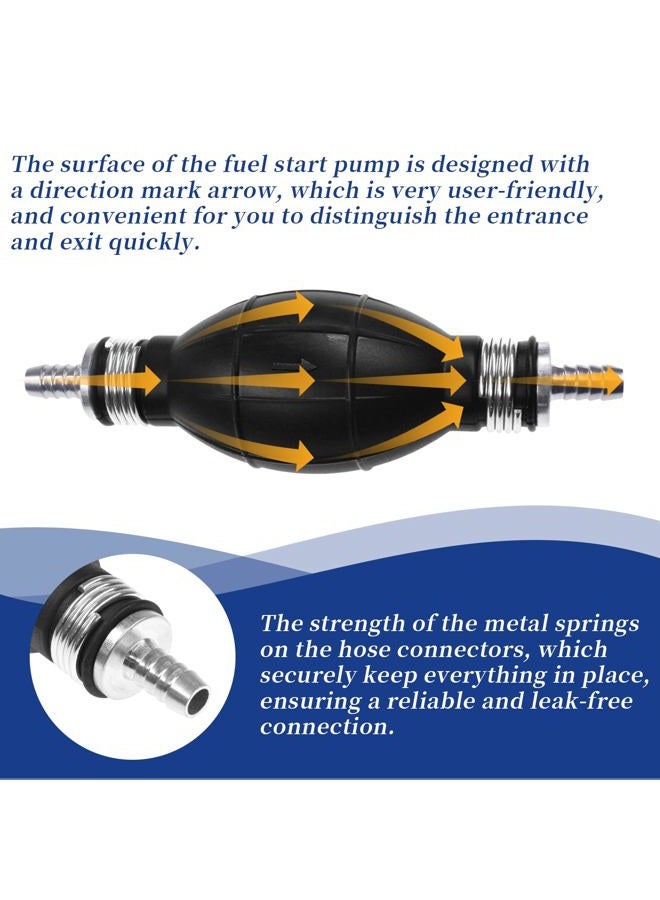 JRL Fuel Pump Fuel Line Hand Primer Bulb 8mm 5/16‘' inch Rubber fit for Car/Boat/Marine/Motorcycle 9001080A - Image 4
