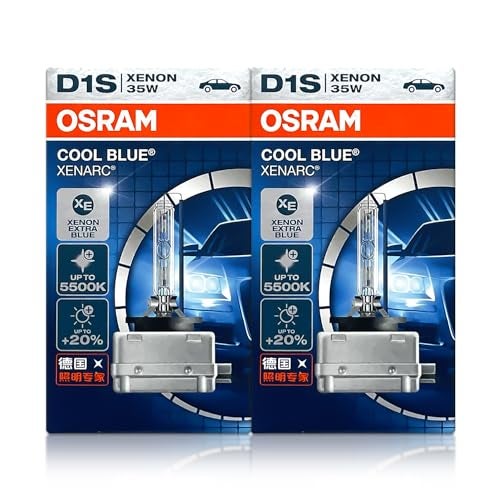 OSRAM Xenarc D1S Cool Blue HID Xenon Headlight Bulbs 66140CB 85V 35W 5500K Made in Germany | Pack of 2 - Image 1