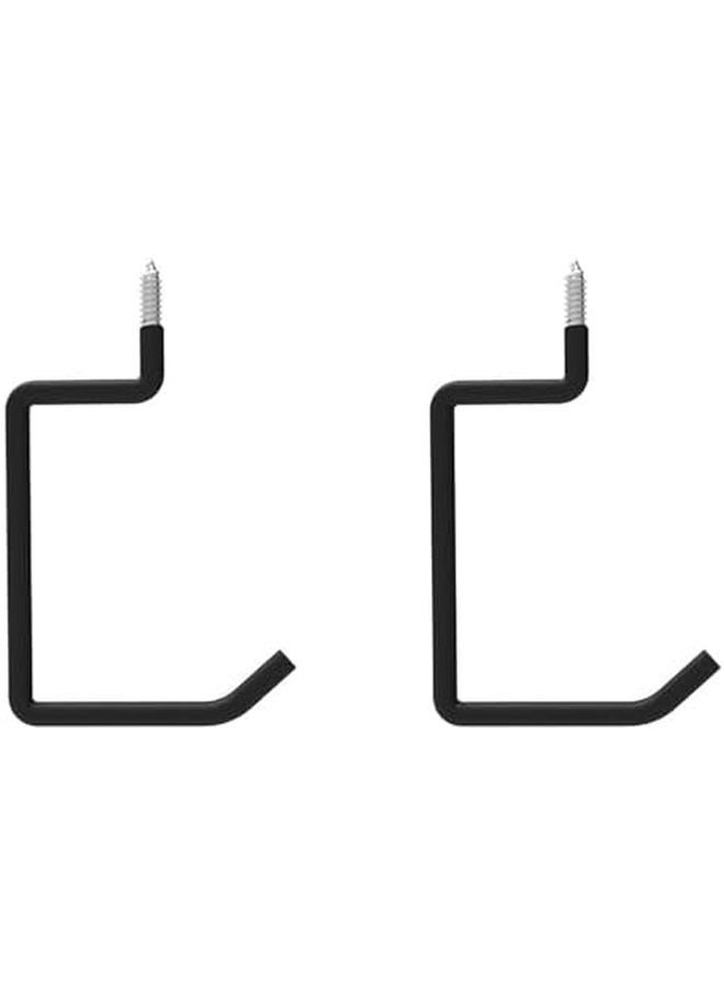 خطافات سلم فولاذية ثقيلة منظم أدوات يحمل أحمالاً تصل إلى 65 رطلاً للدراجات والخراطيم والكراسي - Image 2