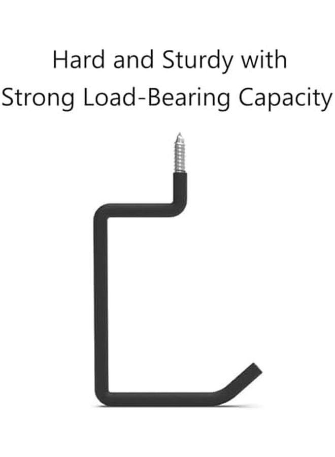 خطافات سلم فولاذية ثقيلة منظم أدوات يحمل أحمالاً تصل إلى 65 رطلاً للدراجات والخراطيم والكراسي - Image 4
