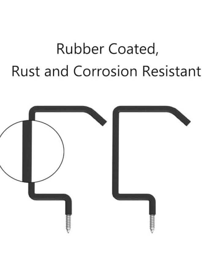 خطافات سلم فولاذية ثقيلة منظم أدوات يحمل أحمالاً تصل إلى 65 رطلاً للدراجات والخراطيم والكراسي - Image 5