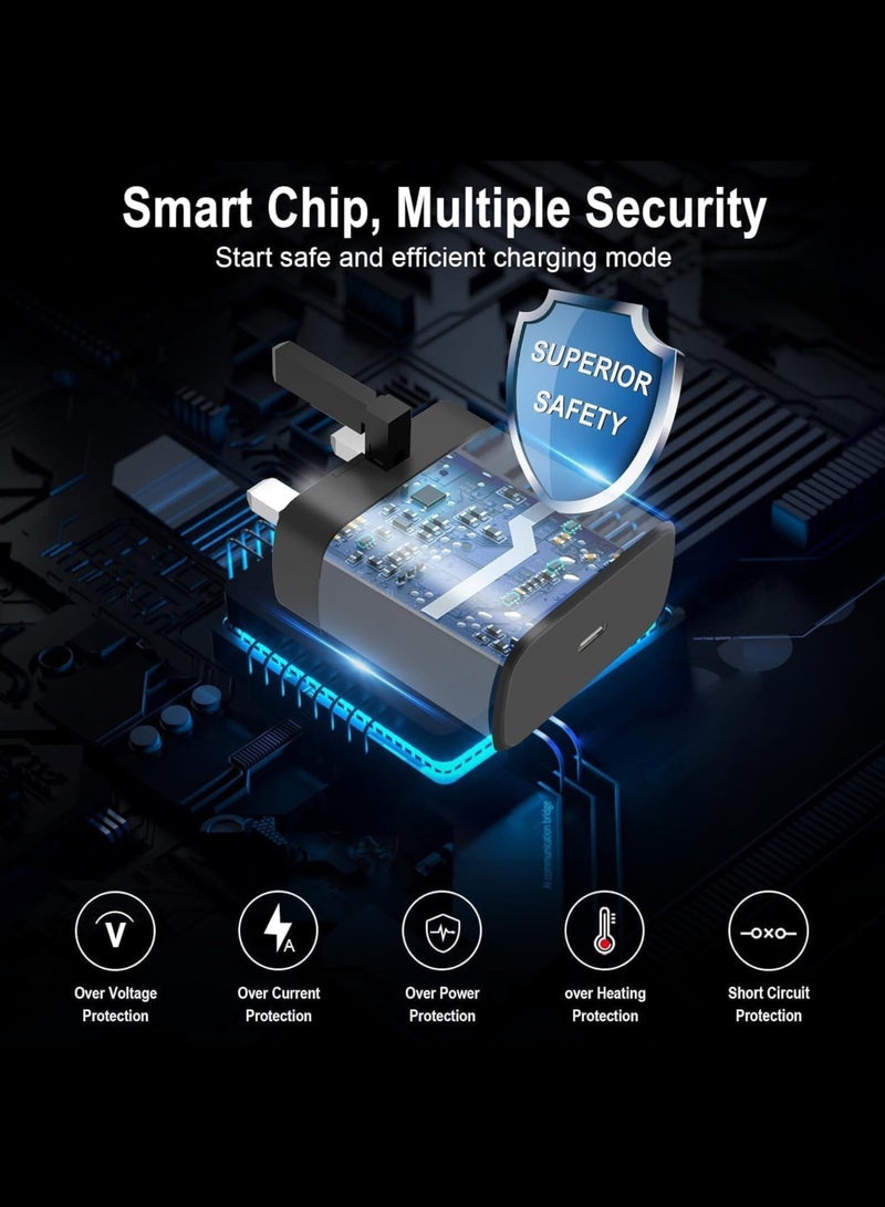 DUSALA 45W USB-C Super Fast Charger | PD Power Adapter for Galaxy S25, S24, S23, S22, S21, S20 Ultra, S24+/S23+, A55, A54, A53, A15, Fold, Flip & More - Image 3