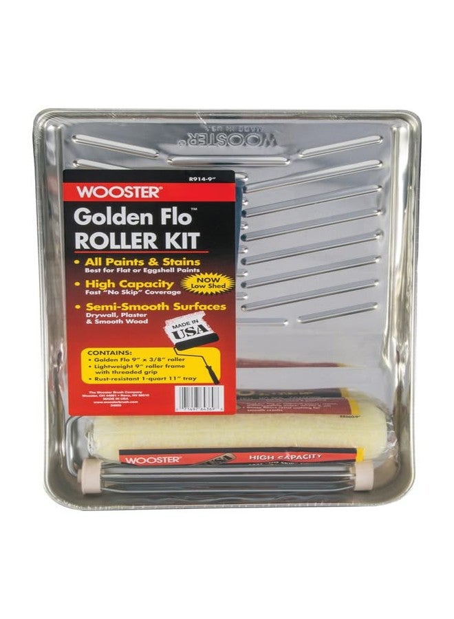 ووستر مجموعة أسطوانة Wooster Brush R914-9 Golden Flo، بوبر 3/8 بوصة، 9 بوصات - Image 5