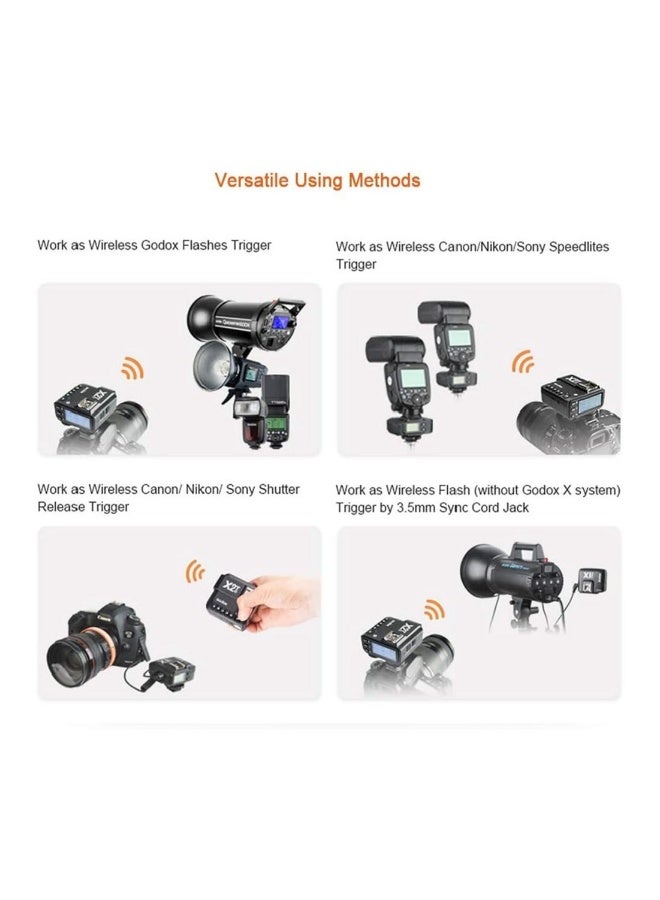 Godox X2T-S TTL High-Speed Sync 1/8000s 2.4G Wireless Flash Trigger Transmitter with Bluetooth Connection Compatible for Sony Cameras with USB LED, HSS Transmitter for Godox Flash,Group Function,APP Control - Image 4