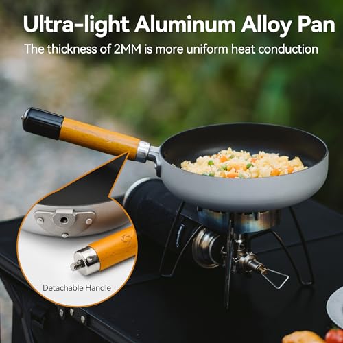Thous Winds Camping Cookware Set, 304 Stainless Steel Camping Cooking Set, Campfire Pots and Pans with Storage Bag, for Outdoor Camping Kitchen Picnic Cooking - Image 4
