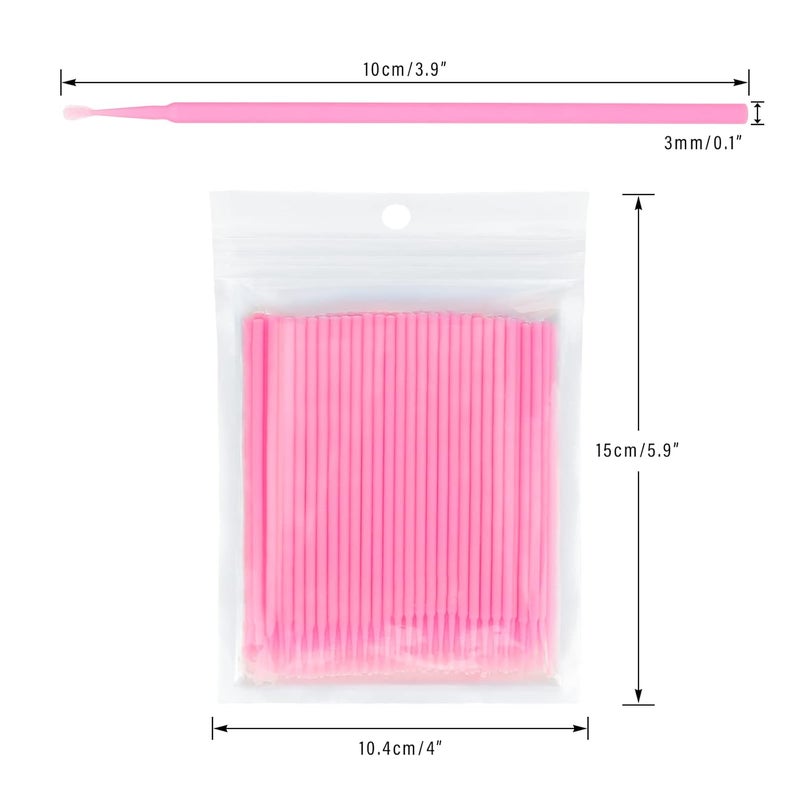 g2plus 500PCS Cotton Swabs, Disposable Micro Applicators Brush for Makeup and Personal Care Cosmetic Brush, Micro Swabs for Eyelash Extensions, Nails, Eyeliner (Head Diameter: 2.0mm) - Image 2
