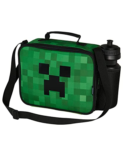 Minecraft Insulated Lunch Bag for Kids Creeper Lunchbox for Boys School Supplies Food Carrier Snacks Picnic Beach Days Travel Gamer Gifts for Kids (Green) - Image 4