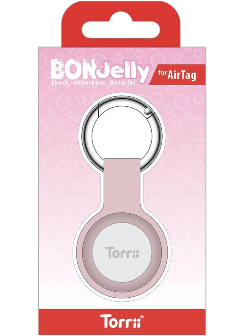 Torrii Bon Jelly Case Cover for AirTag Keychain Ring Holder - Pink  - Image 2