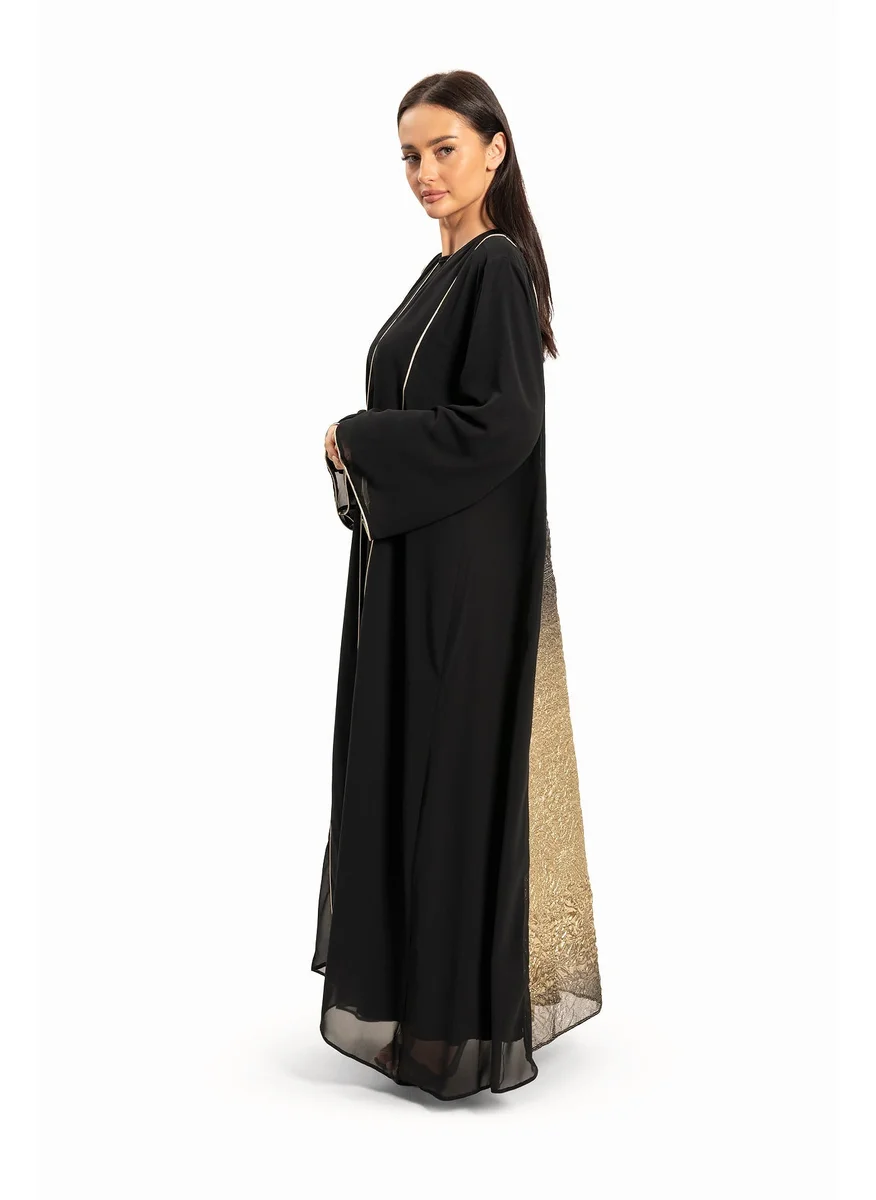 وي كرييت Women Black with Gold Ombre Effect Kaftan By WECRE8