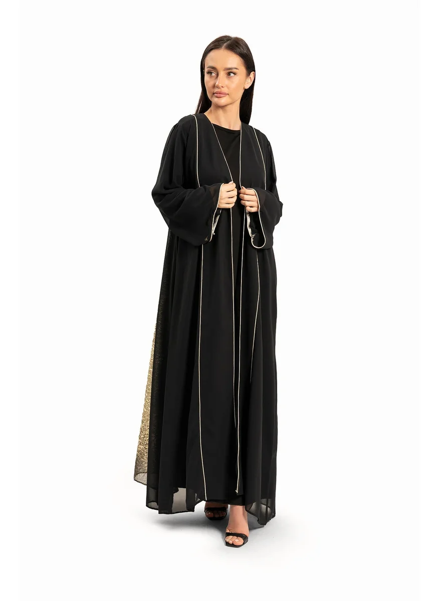 وي كرييت Women Black with Gold Ombre Effect Kaftan By WECRE8
