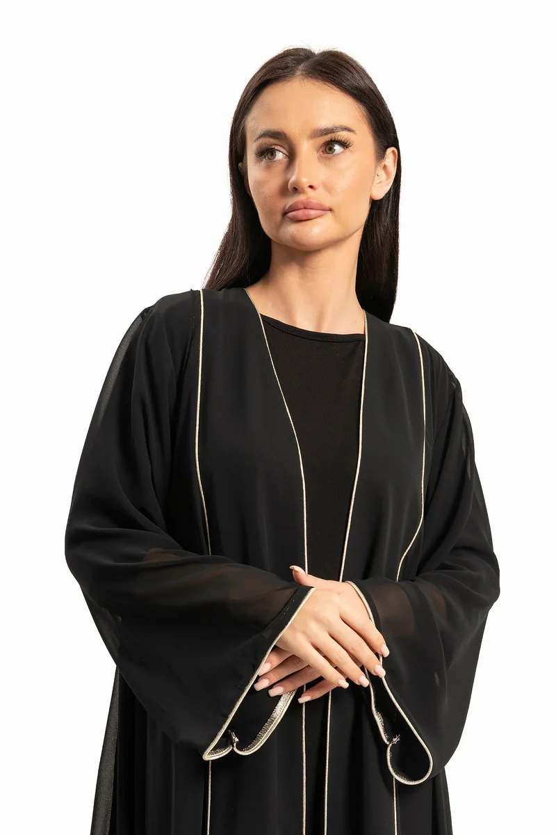 Wecre8 Women Black with Gold Ombre Effect Kaftan By WECRE8