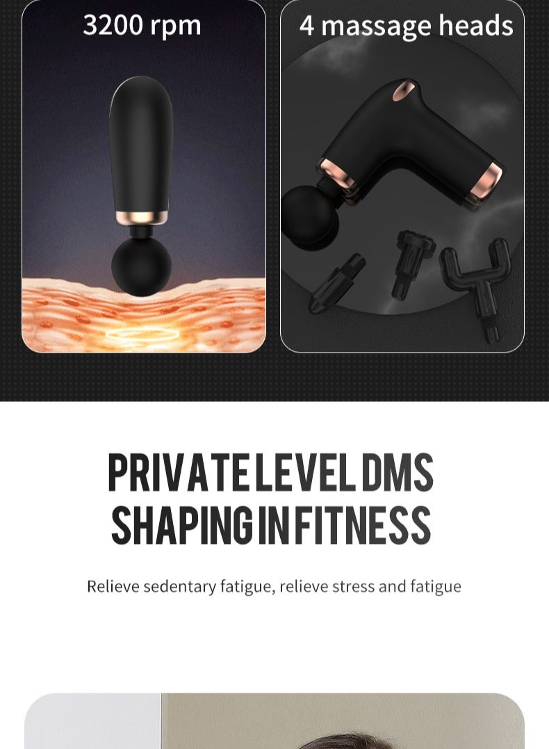 general Relieve muscle pain massage set, professional deep relief of muscle pain, ultra quiet handheld deep tissue muscle massager, 6-speed 4-speed massage head  - Image 4