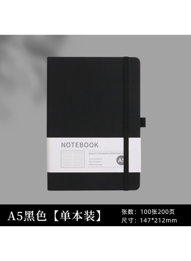 Real Notebook Customized Business Hard Cover Simple Thick Office Strap Diary Stationery Notepad - Image 1